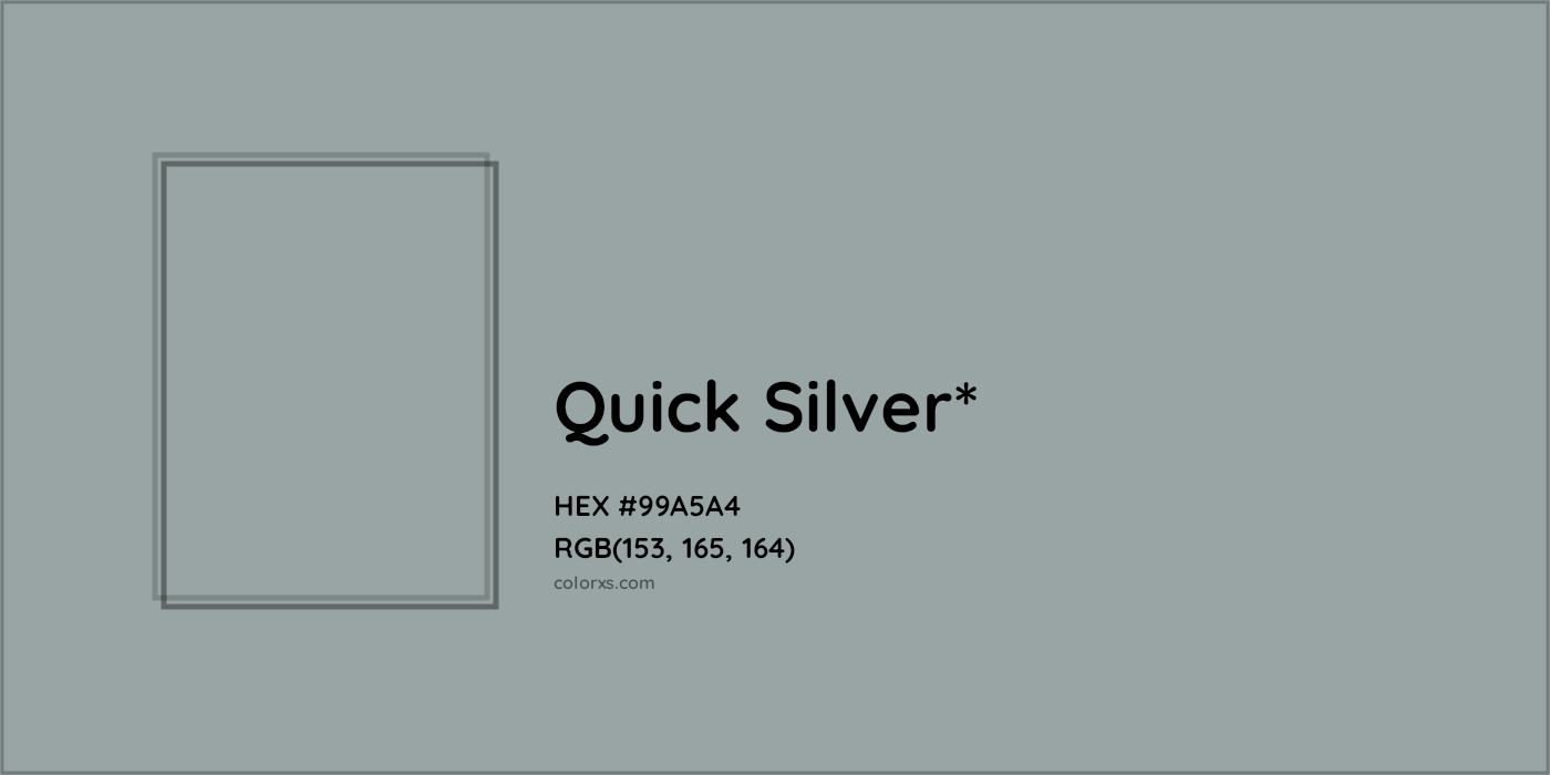 HEX #99A5A4 Color Name, Color Code, Palettes, Similar Paints, Images