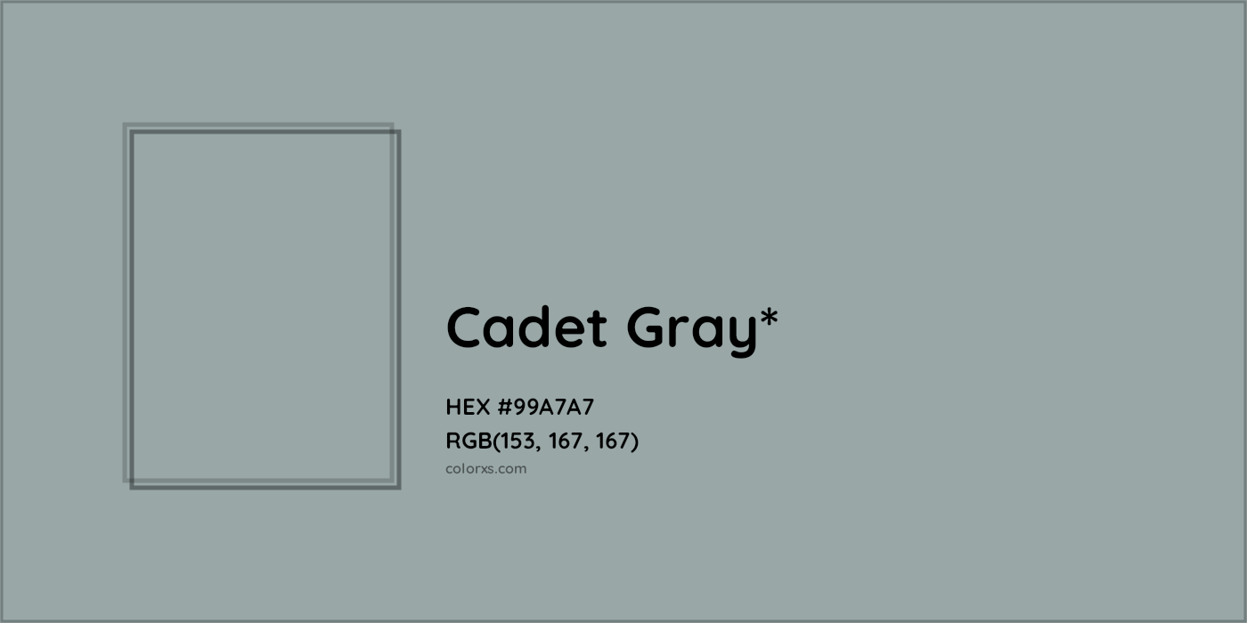 HEX #99A7A7 Color Name, Color Code, Palettes, Similar Paints, Images