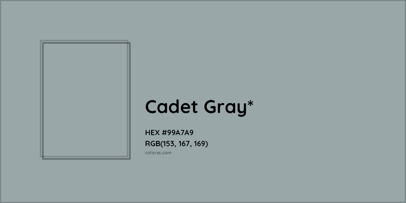 HEX #99A7A9 Color Name, Color Code, Palettes, Similar Paints, Images