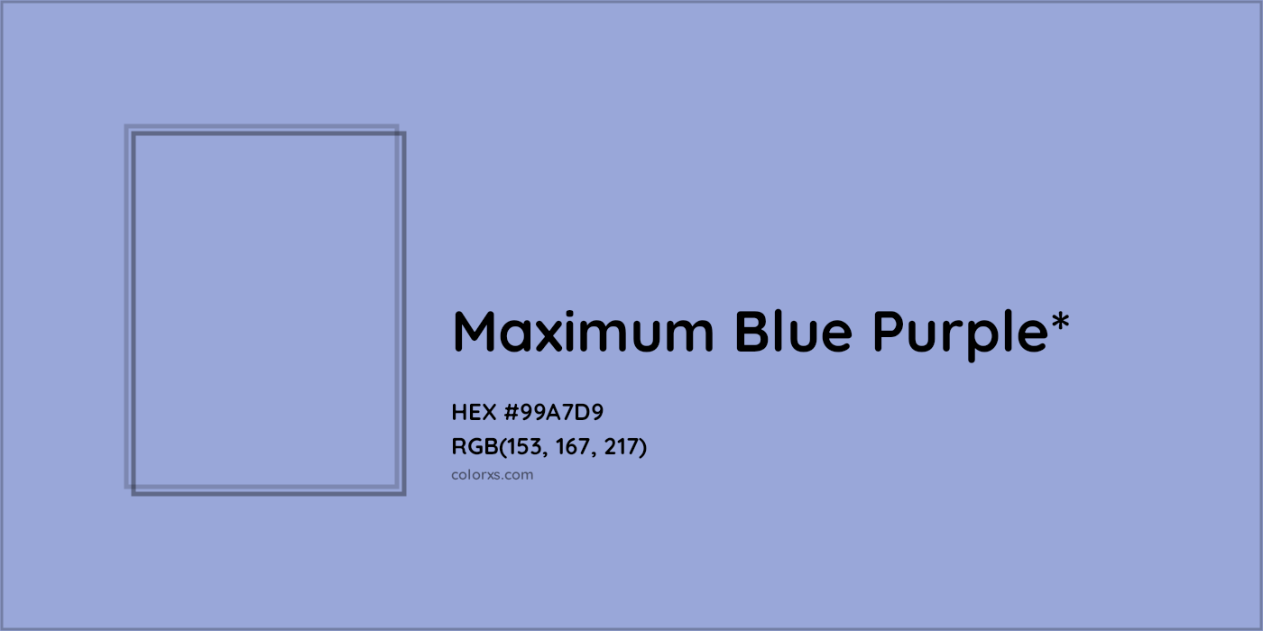 HEX #99A7D9 Color Name, Color Code, Palettes, Similar Paints, Images