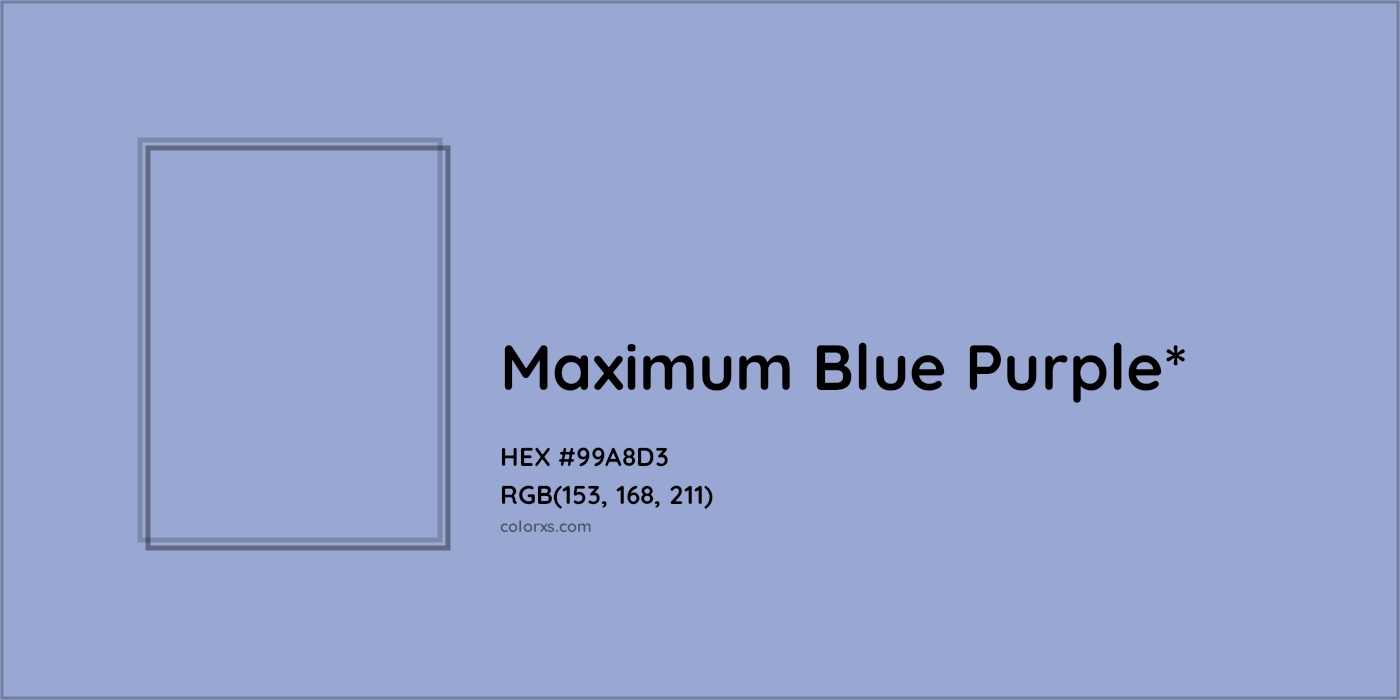 HEX #99A8D3 Color Name, Color Code, Palettes, Similar Paints, Images