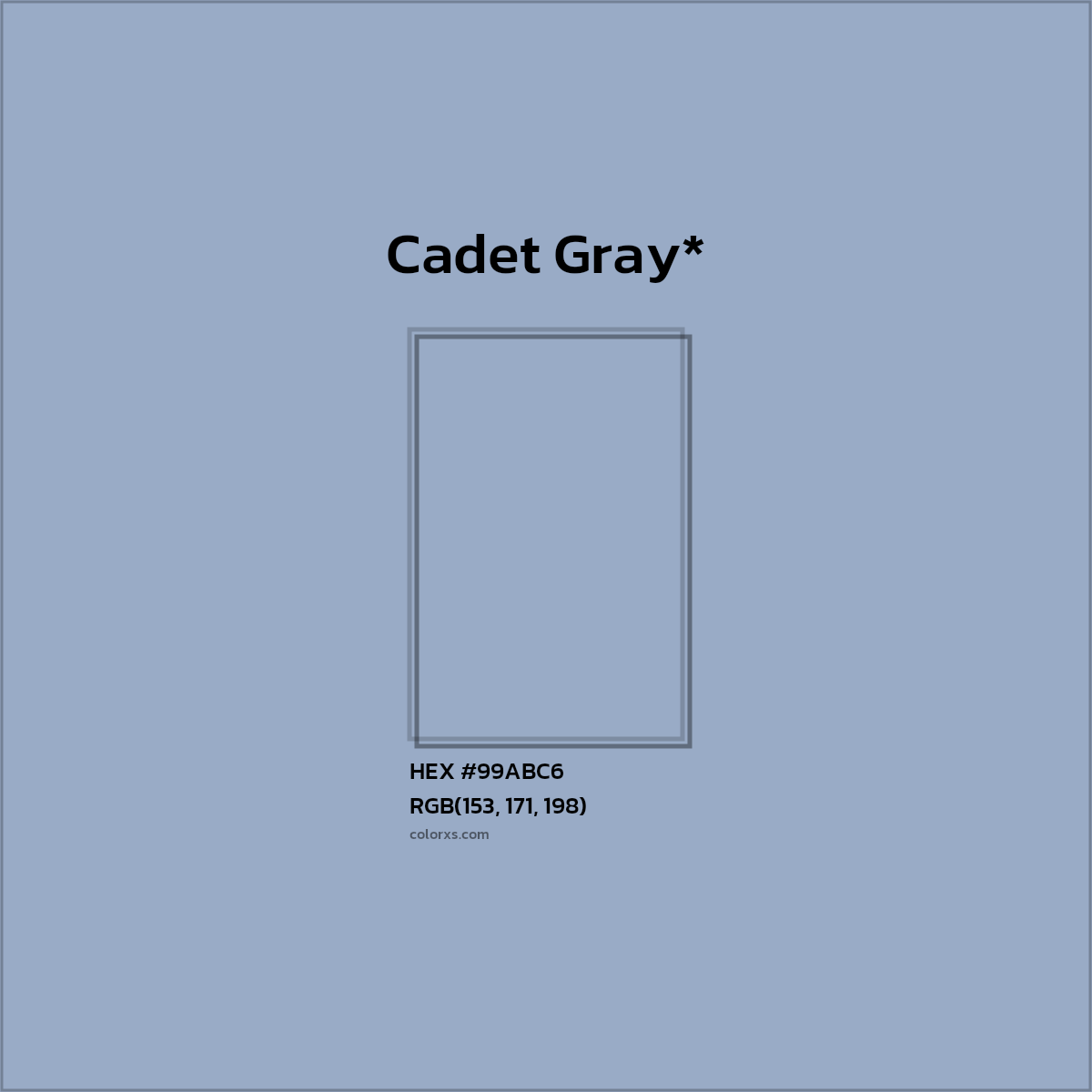 HEX #99ABC6 Color Name, Color Code, Palettes, Similar Paints, Images