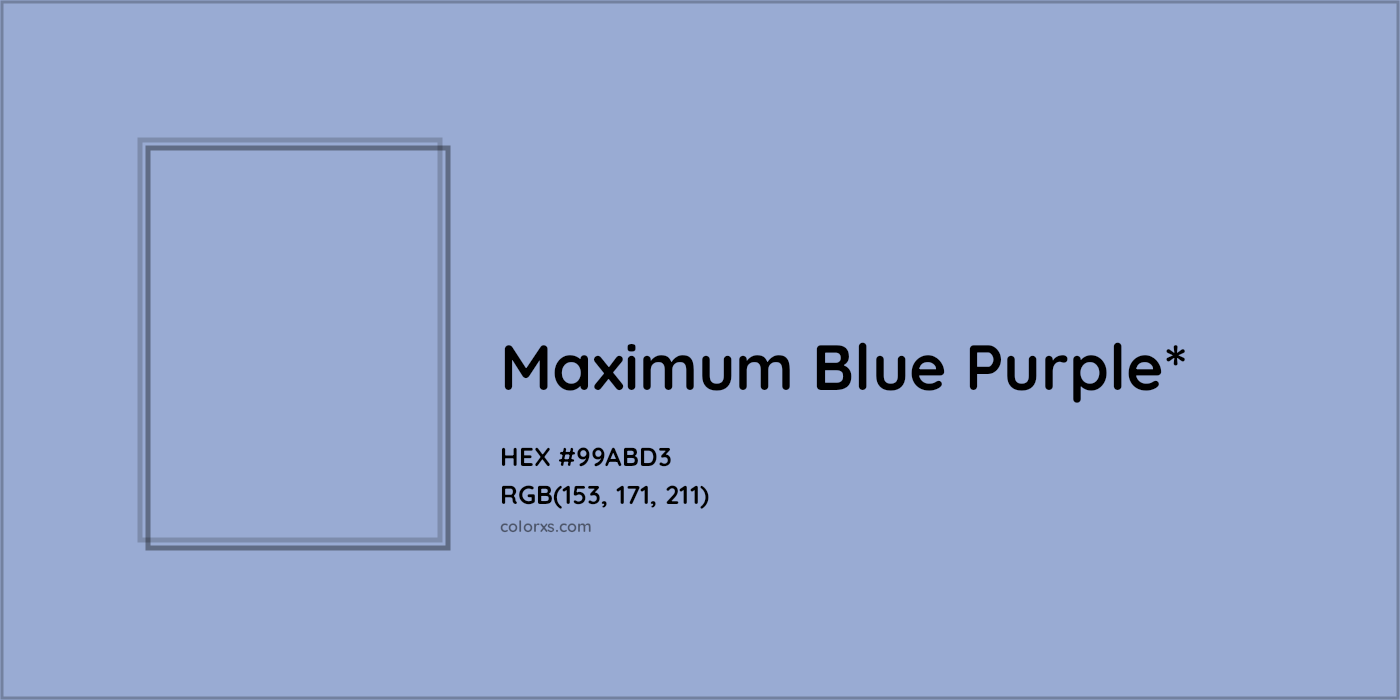 HEX #99ABD3 Color Name, Color Code, Palettes, Similar Paints, Images