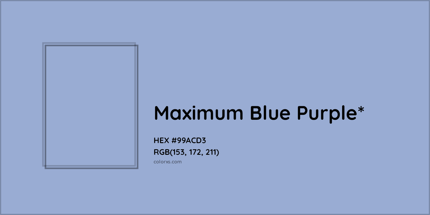 HEX #99ACD3 Color Name, Color Code, Palettes, Similar Paints, Images