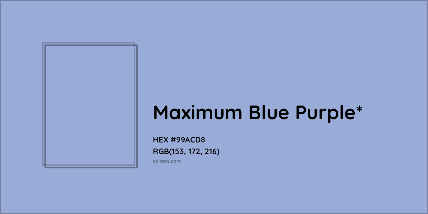 HEX #99ACD8 Color Name, Color Code, Palettes, Similar Paints, Images