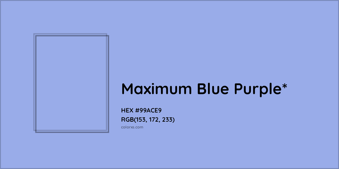 HEX #99ACE9 Color Name, Color Code, Palettes, Similar Paints, Images