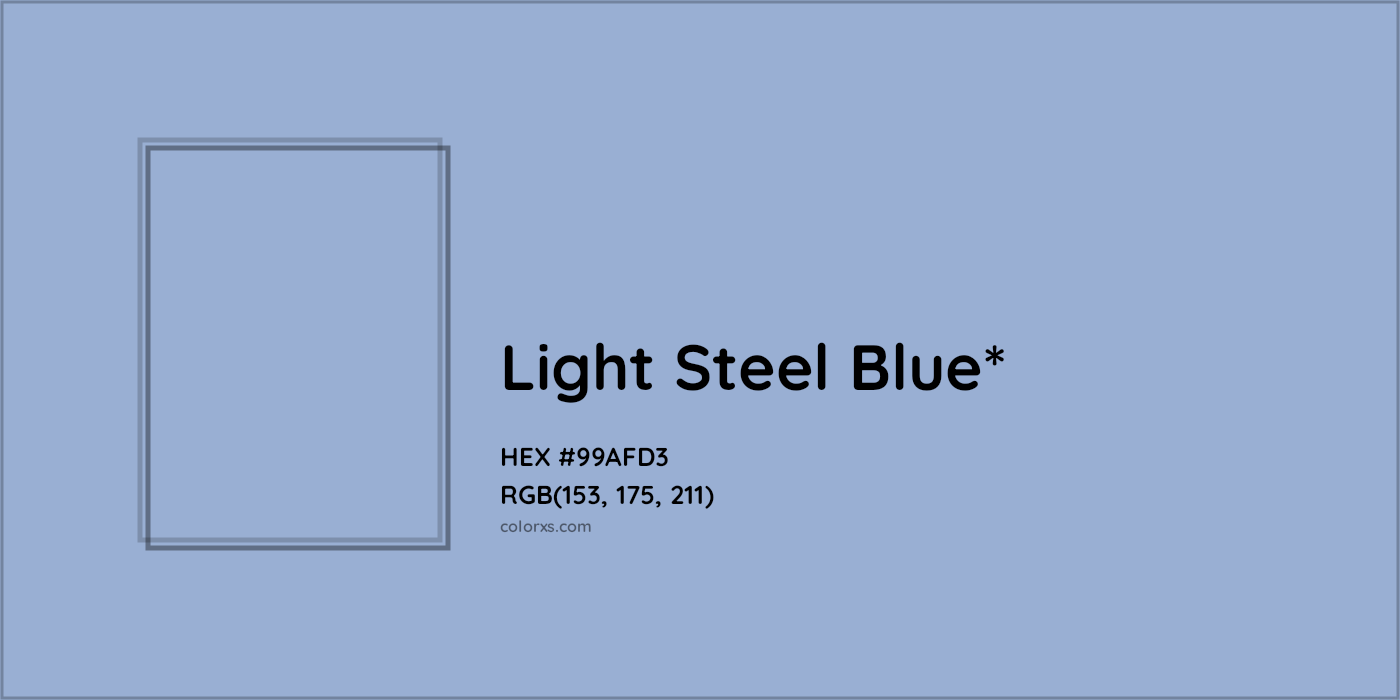 HEX #99AFD3 Color Name, Color Code, Palettes, Similar Paints, Images