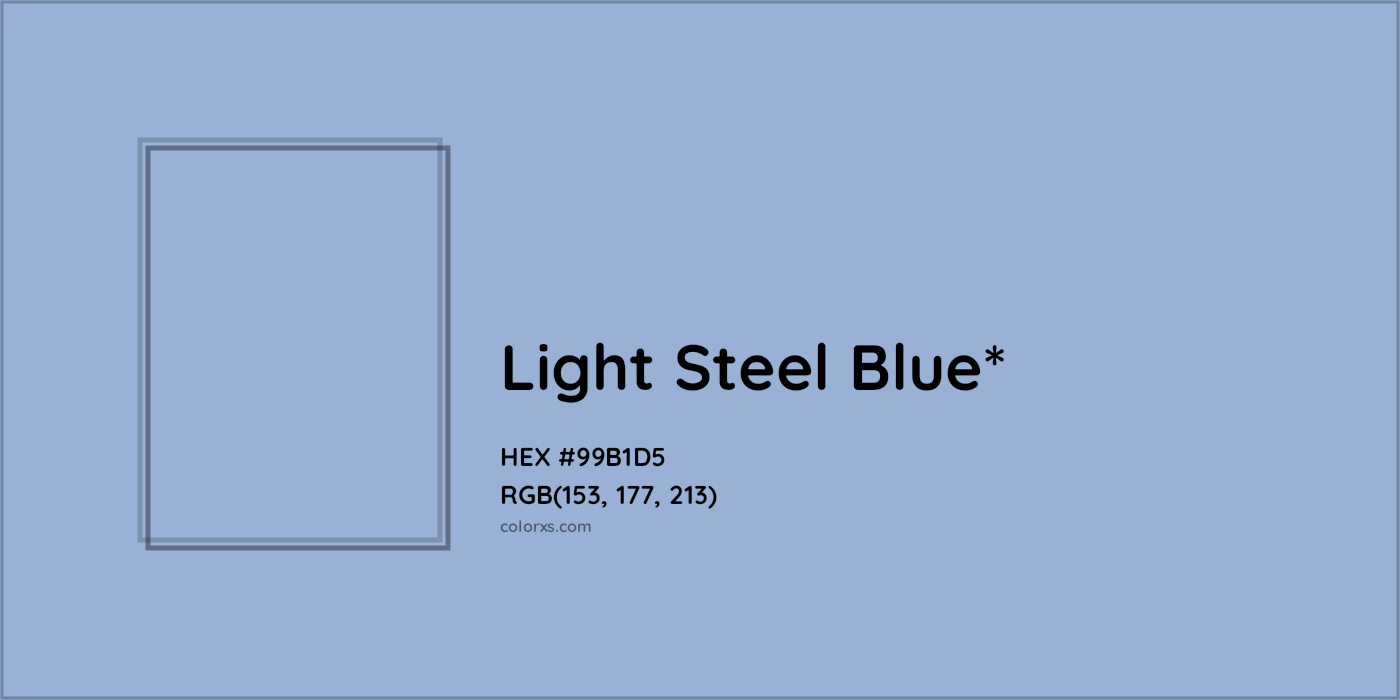 HEX #99B1D5 Color Name, Color Code, Palettes, Similar Paints, Images