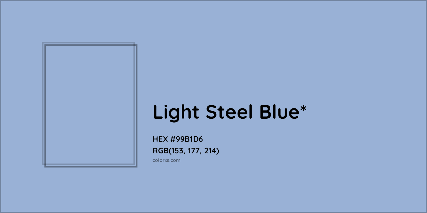 HEX #99B1D6 Color Name, Color Code, Palettes, Similar Paints, Images