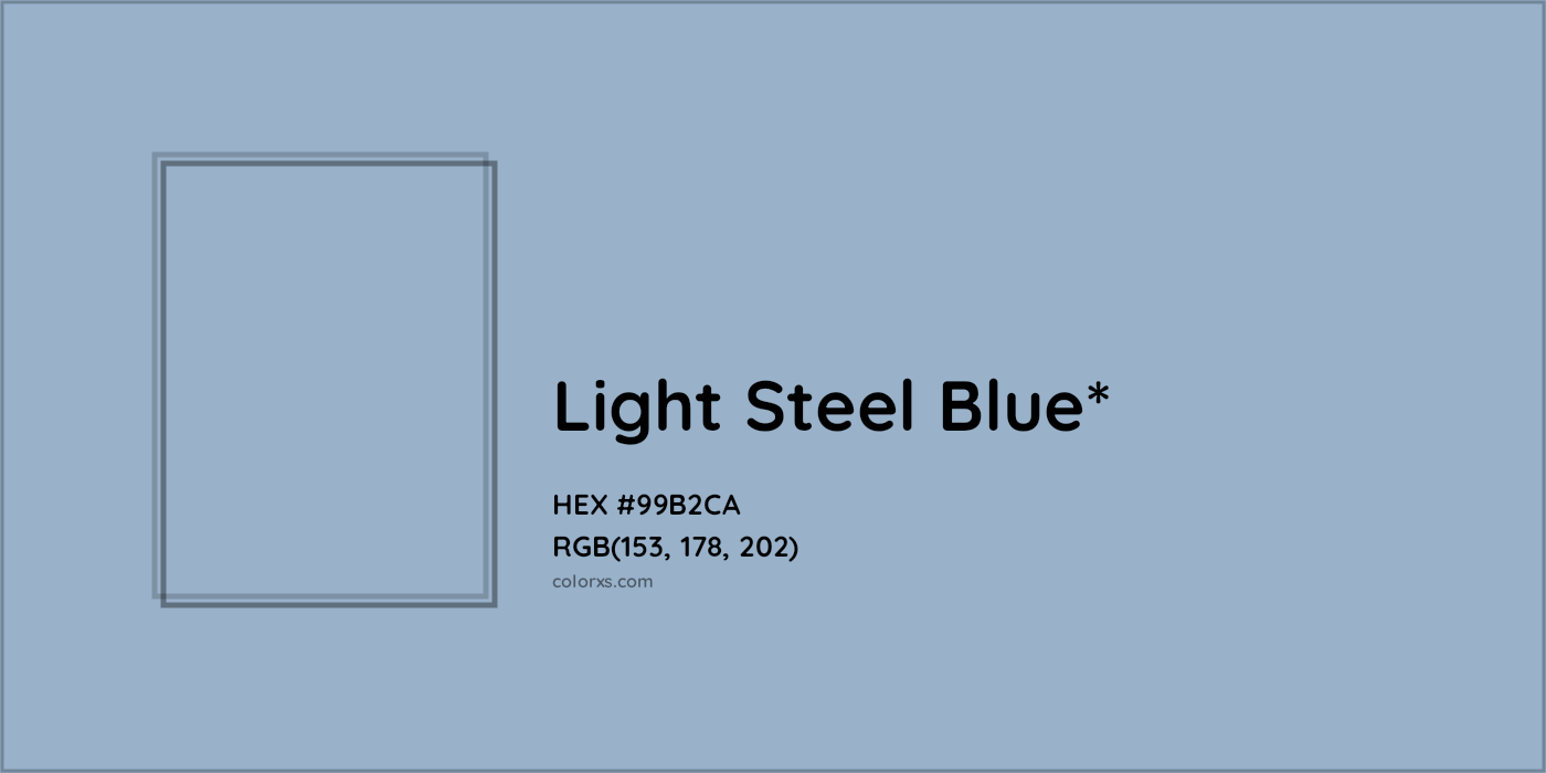HEX #99B2CA Color Name, Color Code, Palettes, Similar Paints, Images