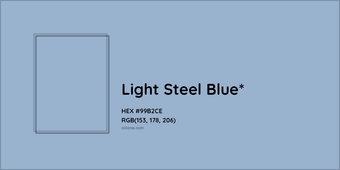 HEX #99B2CE Color Name, Color Code, Palettes, Similar Paints, Images