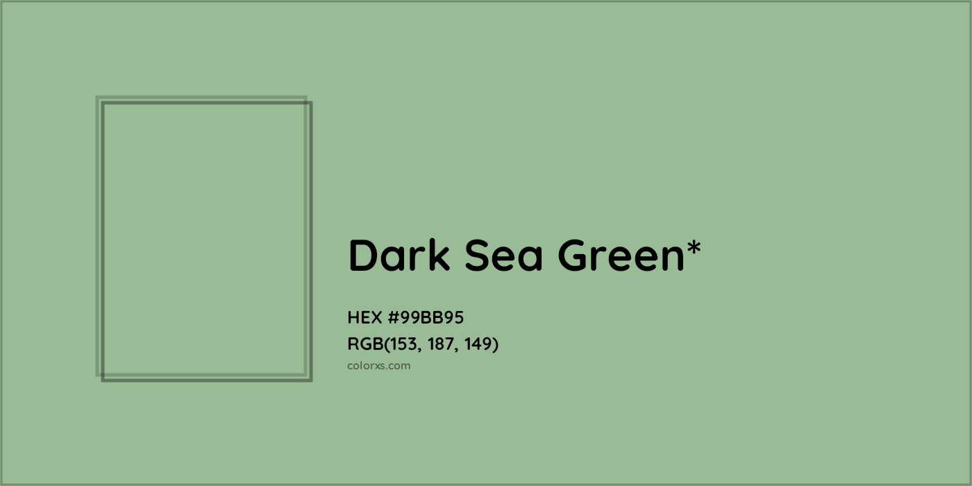 HEX #99BB95 Color Name, Color Code, Palettes, Similar Paints, Images