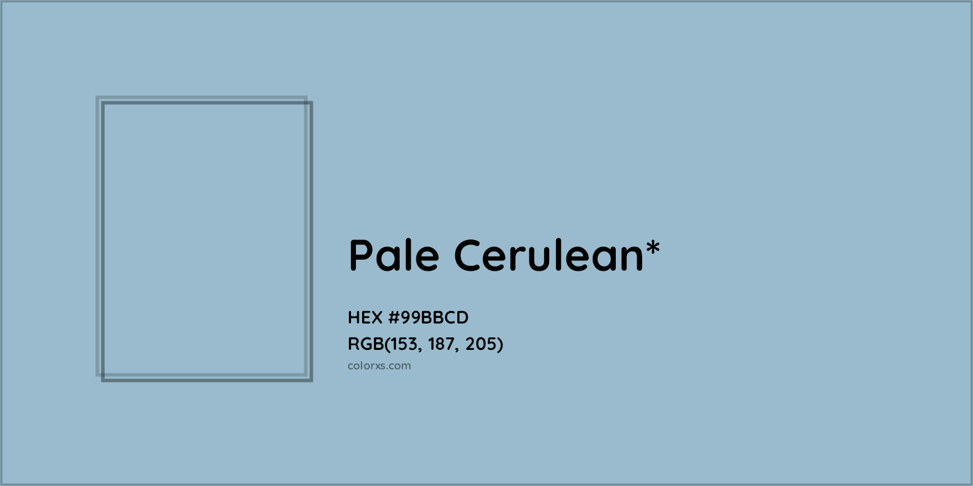 HEX #99BBCD Color Name, Color Code, Palettes, Similar Paints, Images