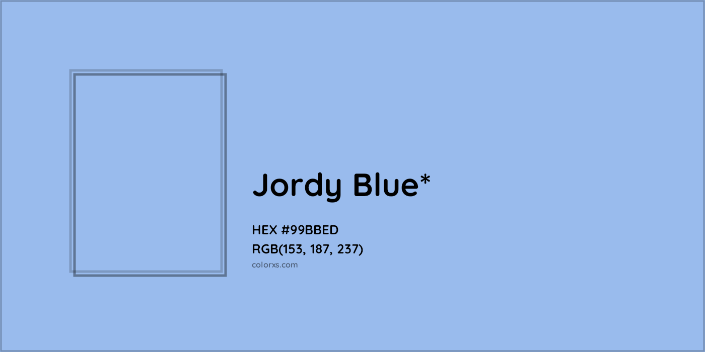 HEX #99BBED Color Name, Color Code, Palettes, Similar Paints, Images