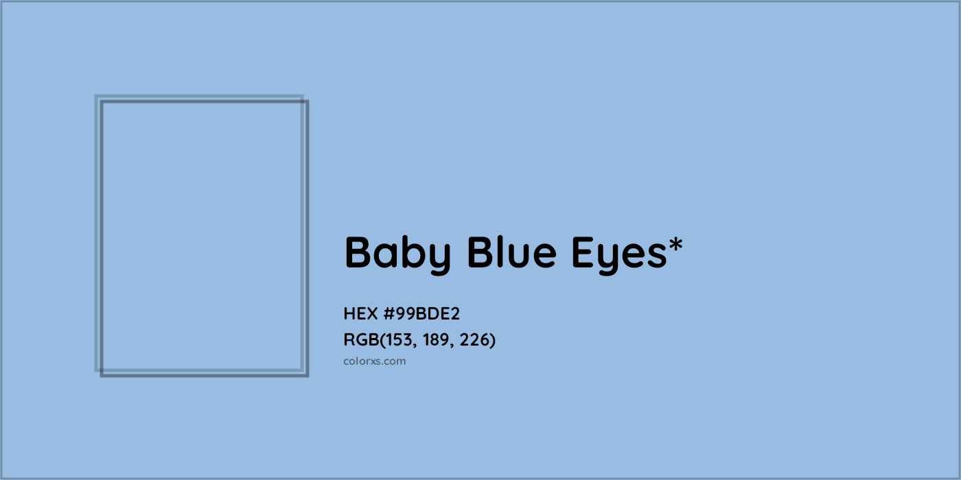 HEX #99BDE2 Color Name, Color Code, Palettes, Similar Paints, Images