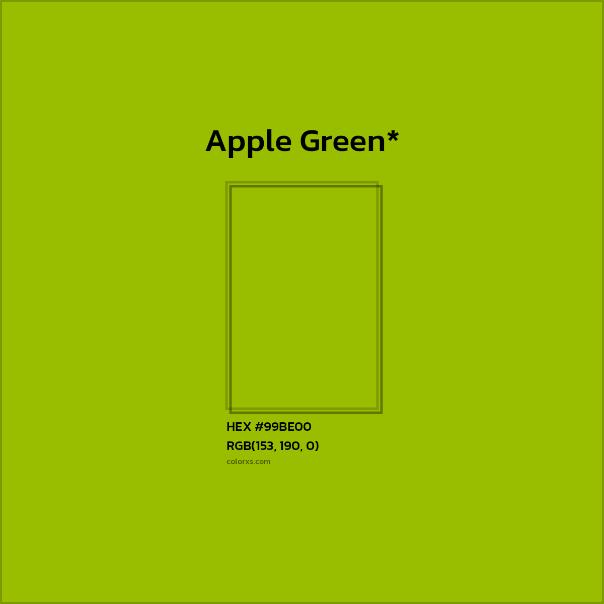 HEX #99BE00 Color Name, Color Code, Palettes, Similar Paints, Images