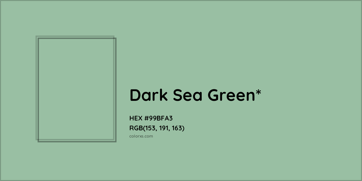 HEX #99BFA3 Color Name, Color Code, Palettes, Similar Paints, Images