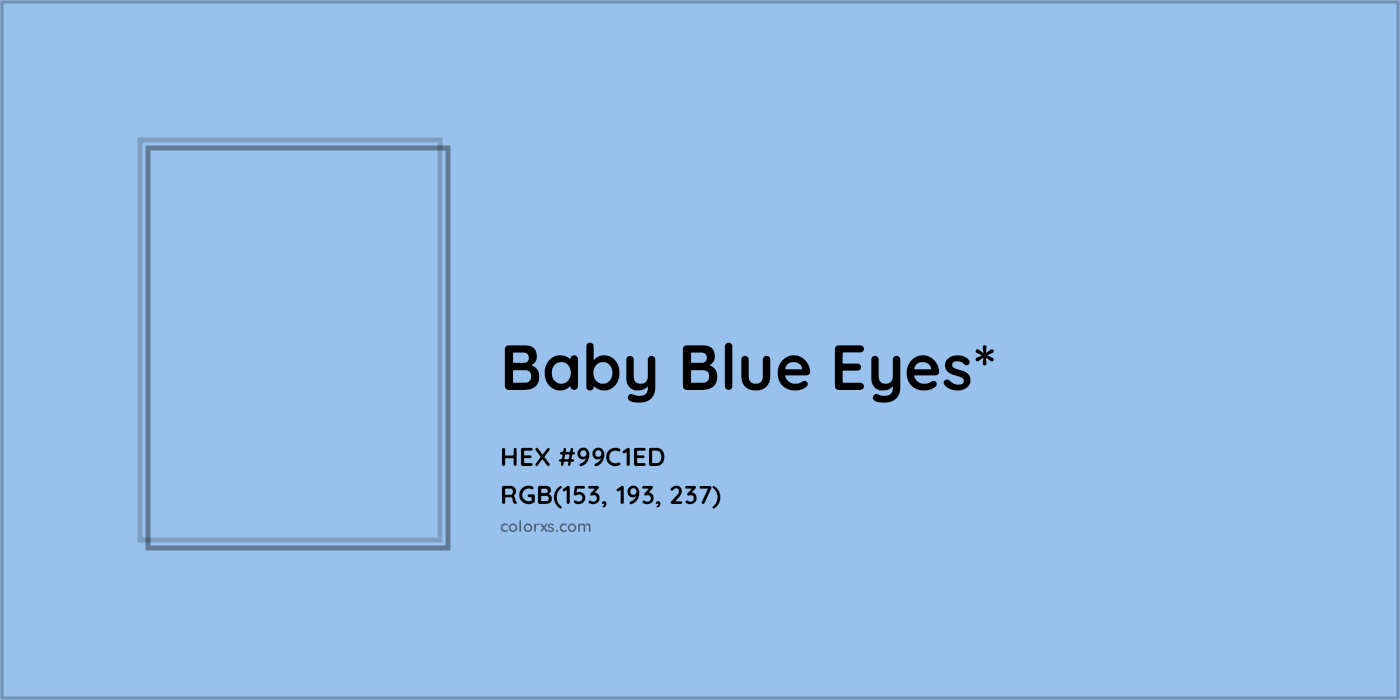 HEX #99C1ED Color Name, Color Code, Palettes, Similar Paints, Images