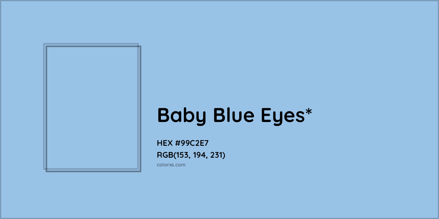 HEX #99C2E7 Color Name, Color Code, Palettes, Similar Paints, Images