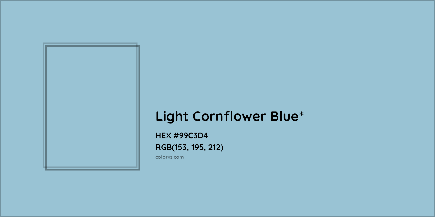 HEX #99C3D4 Color Name, Color Code, Palettes, Similar Paints, Images