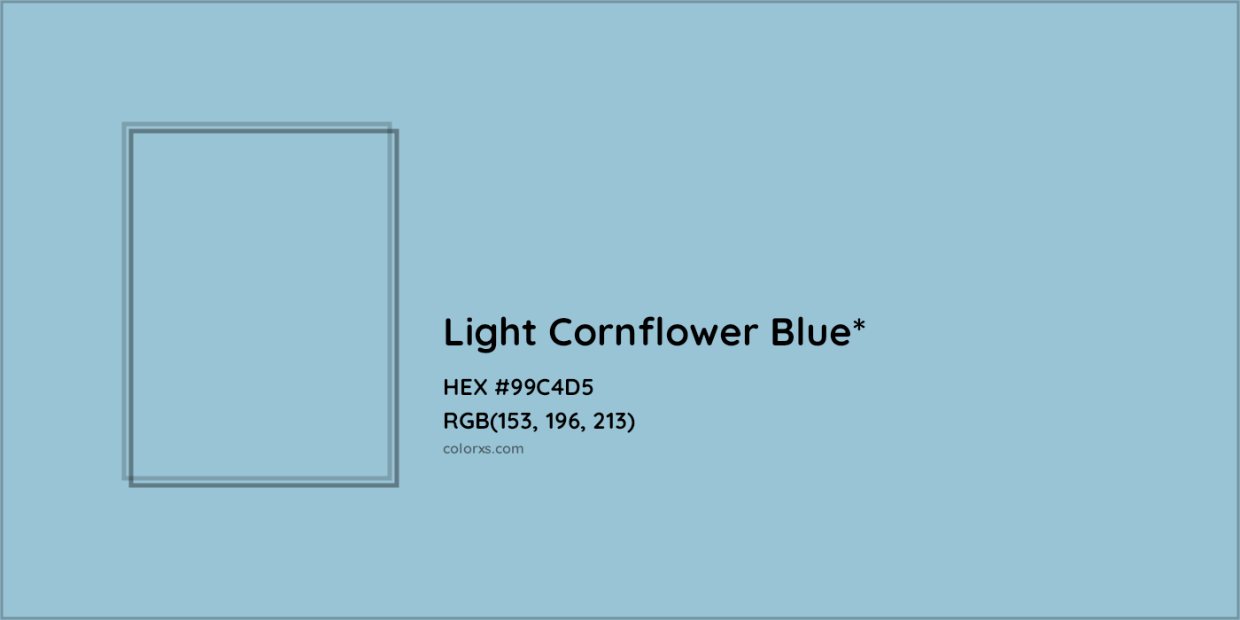HEX #99C4D5 Color Name, Color Code, Palettes, Similar Paints, Images