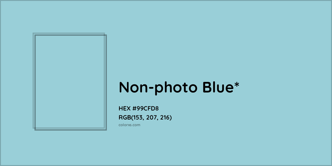 HEX #99CFD8 Color Name, Color Code, Palettes, Similar Paints, Images
