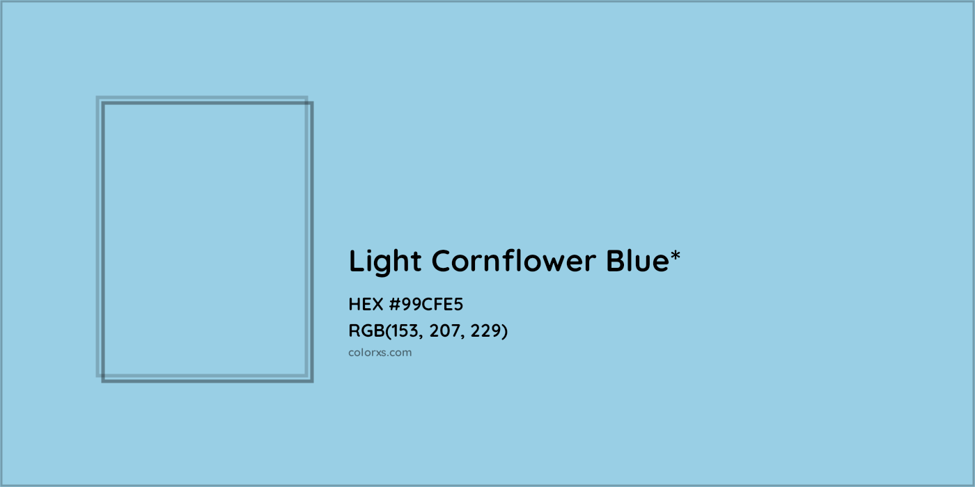 HEX #99CFE5 Color Name, Color Code, Palettes, Similar Paints, Images