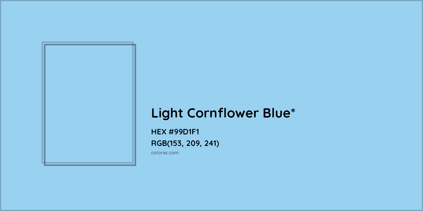 HEX #99D1F1 Color Name, Color Code, Palettes, Similar Paints, Images