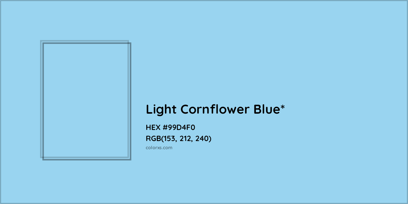 HEX #99D4F0 Color Name, Color Code, Palettes, Similar Paints, Images