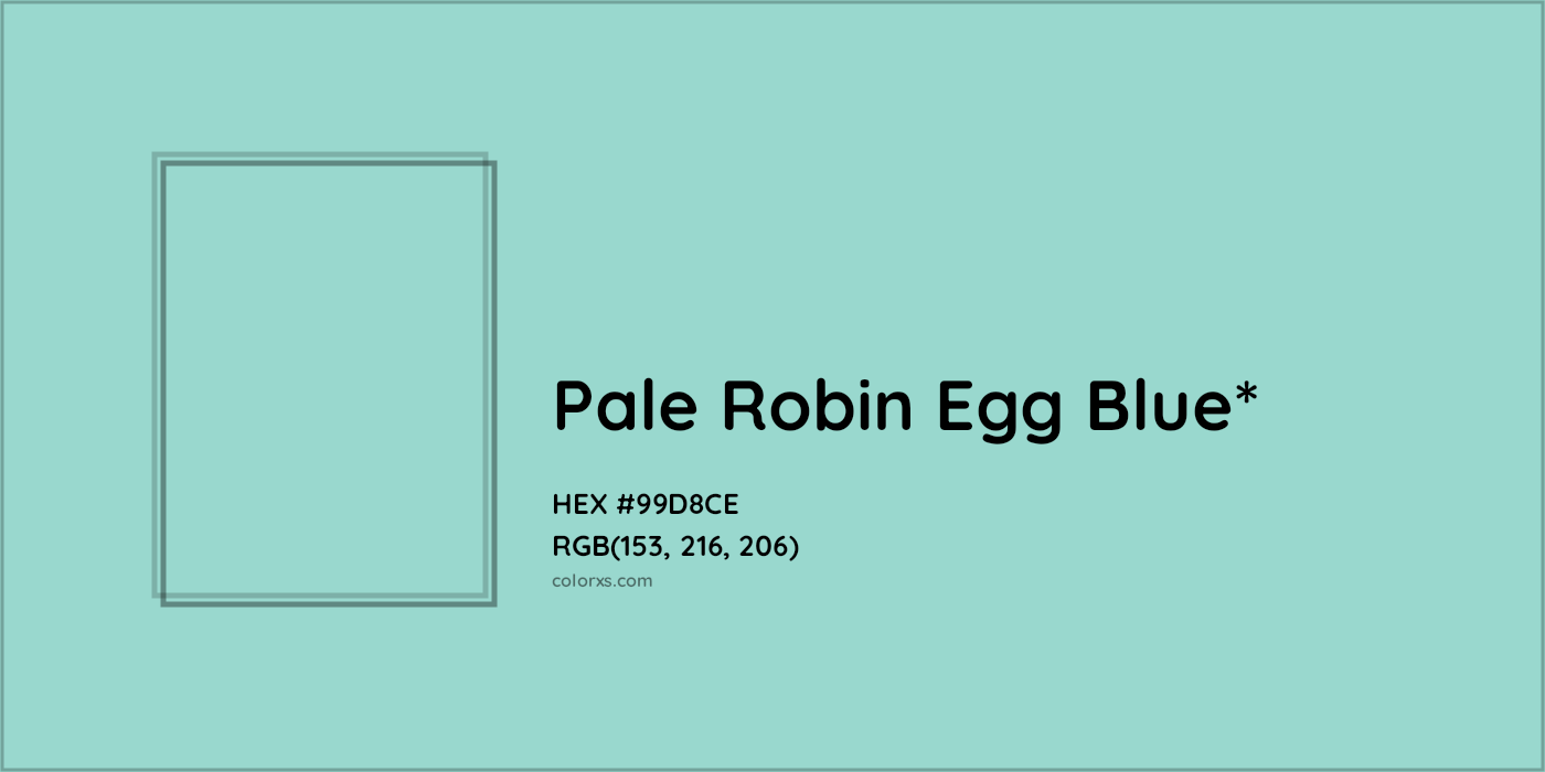 HEX #99D8CE Color Name, Color Code, Palettes, Similar Paints, Images