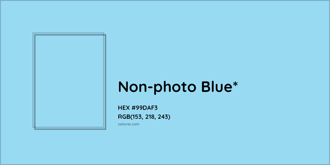HEX #99DAF3 Color Name, Color Code, Palettes, Similar Paints, Images