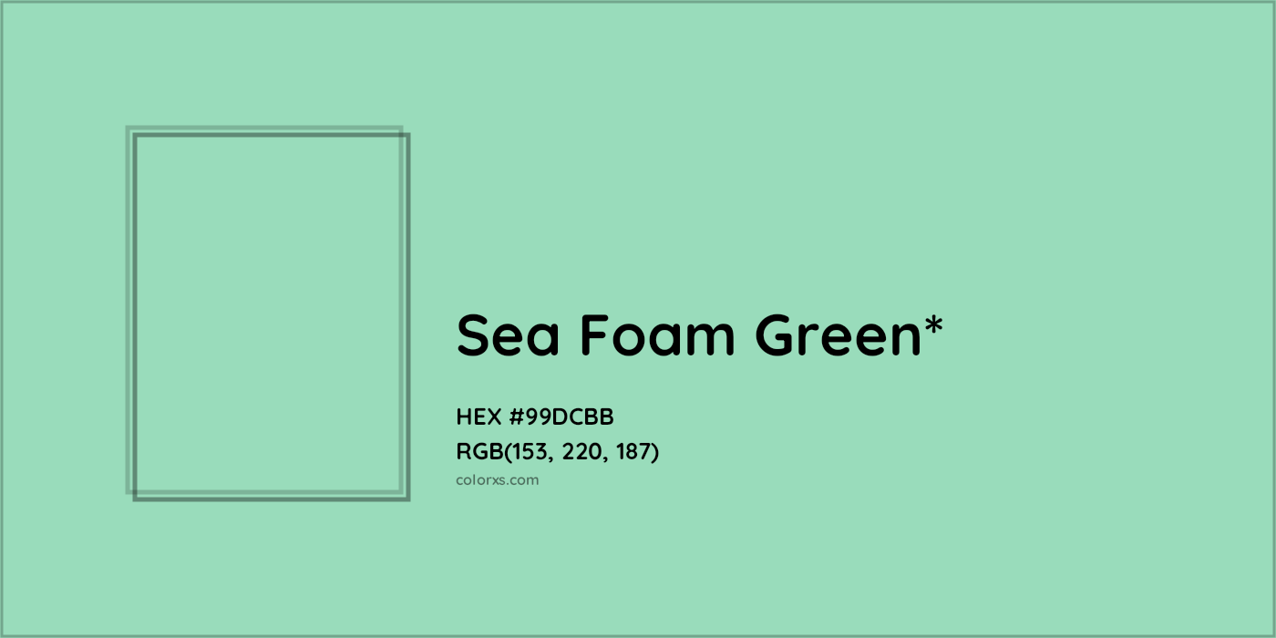 HEX #99DCBB Color Name, Color Code, Palettes, Similar Paints, Images