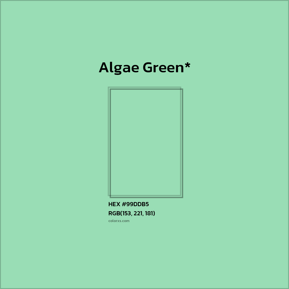 HEX #99DDB5 Color Name, Color Code, Palettes, Similar Paints, Images