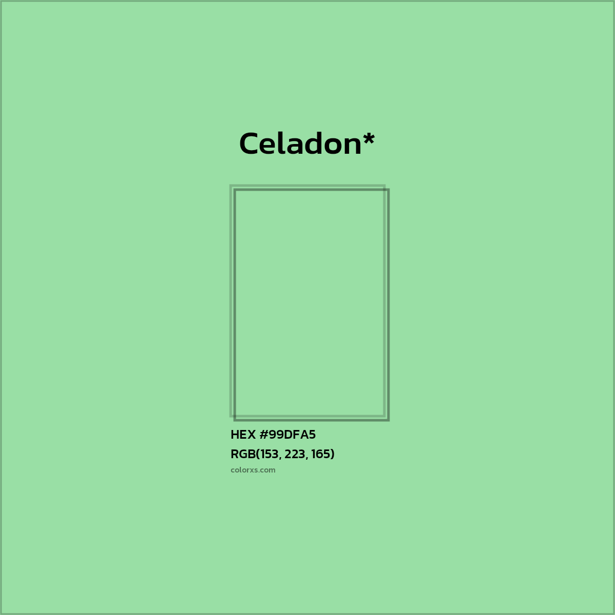 HEX #99DFA5 Color Name, Color Code, Palettes, Similar Paints, Images
