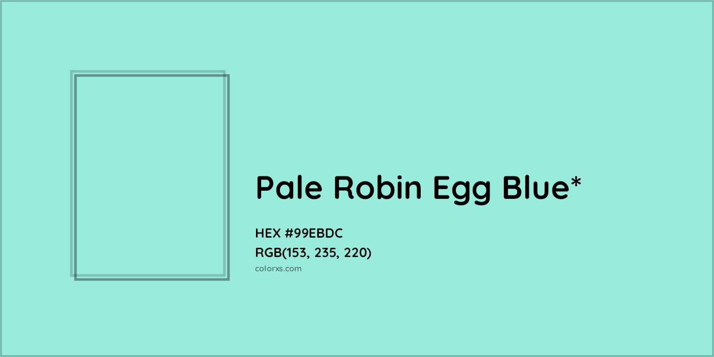 HEX #99EBDC Color Name, Color Code, Palettes, Similar Paints, Images