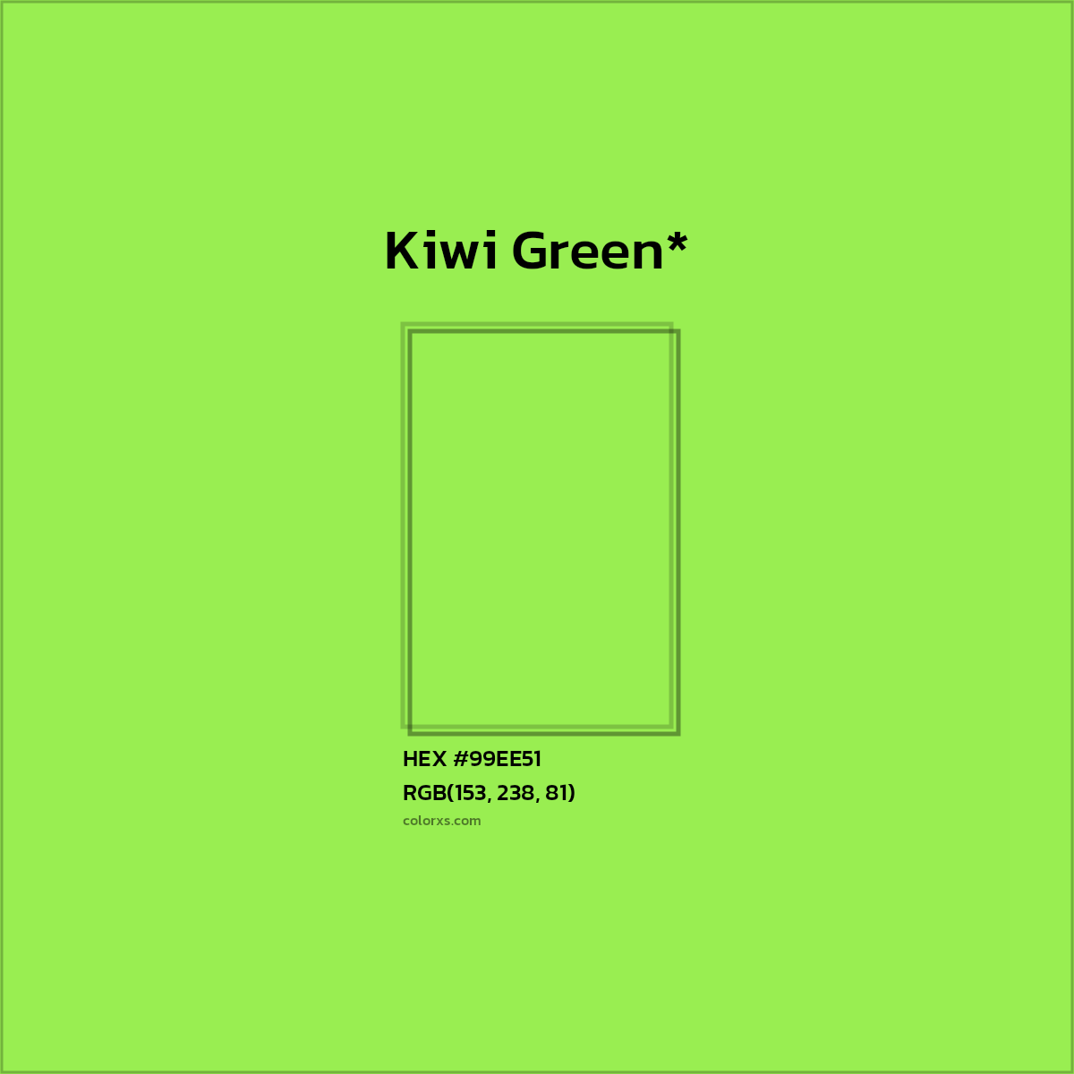 HEX #99EE51 Color Name, Color Code, Palettes, Similar Paints, Images