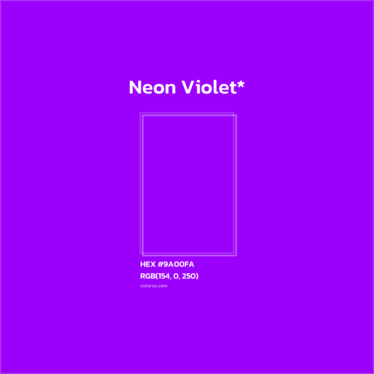 HEX #9A00FA Color Name, Color Code, Palettes, Similar Paints, Images