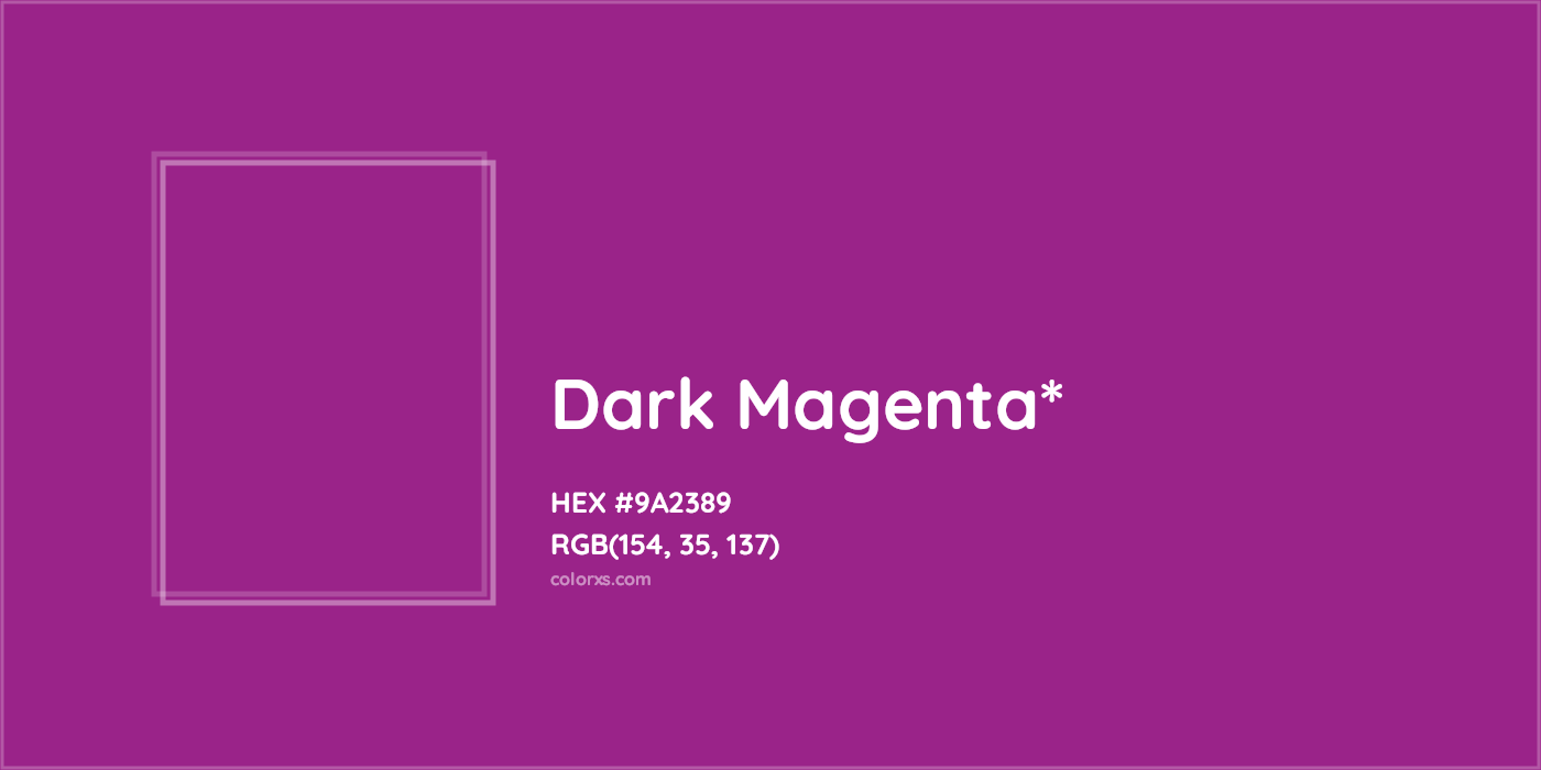 HEX #9A2389 Color Name, Color Code, Palettes, Similar Paints, Images