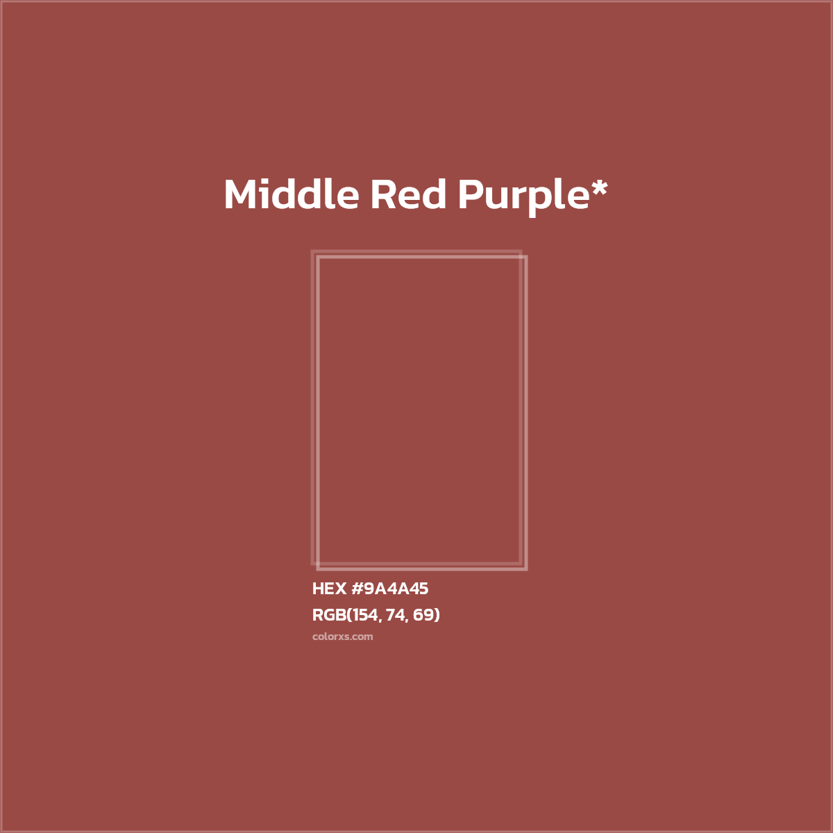 HEX #9A4A45 Color Name, Color Code, Palettes, Similar Paints, Images