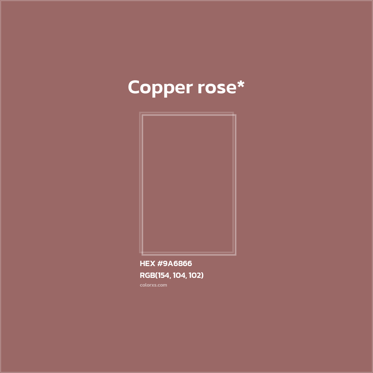 HEX #9A6866 Color Name, Color Code, Palettes, Similar Paints, Images