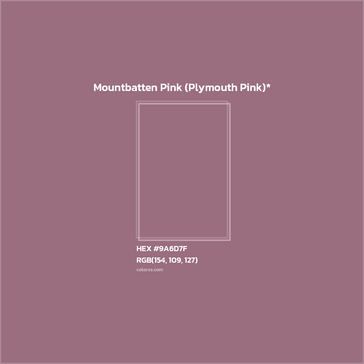 HEX #9A6D7F Color Name, Color Code, Palettes, Similar Paints, Images