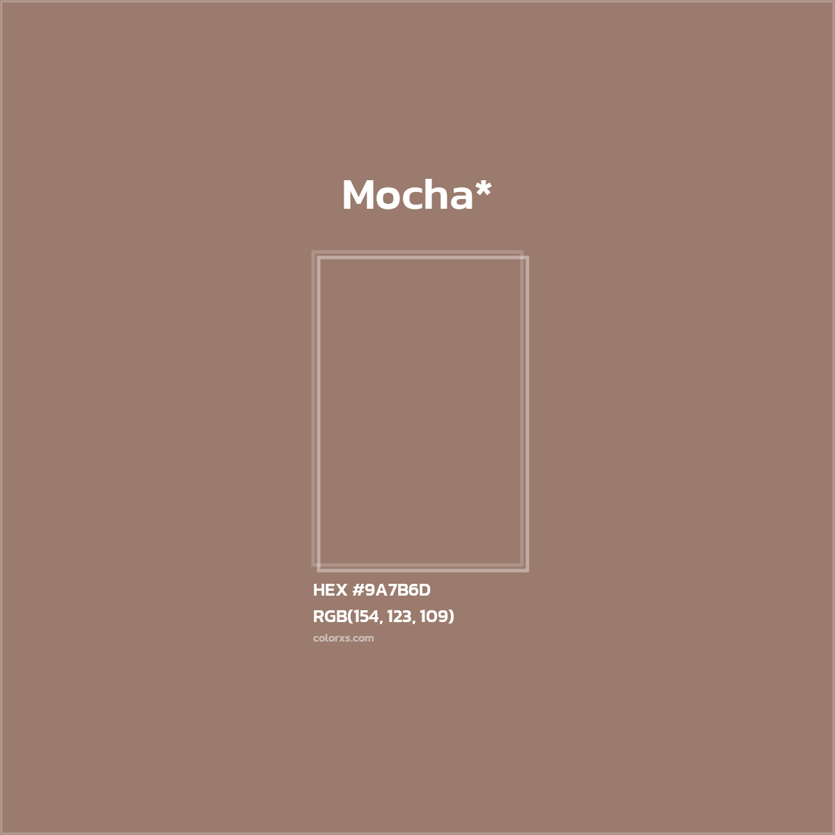 HEX #9A7B6D Color Name, Color Code, Palettes, Similar Paints, Images