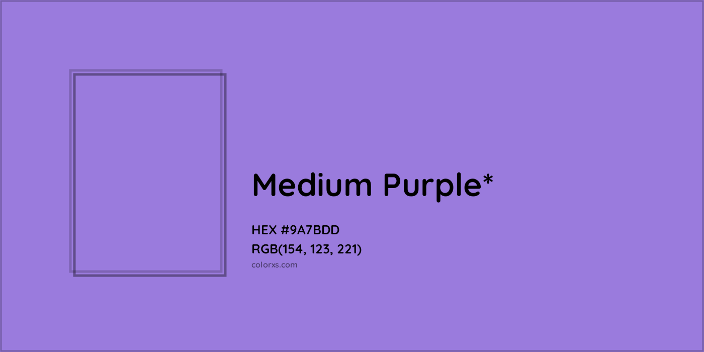 HEX #9A7BDD Color Name, Color Code, Palettes, Similar Paints, Images