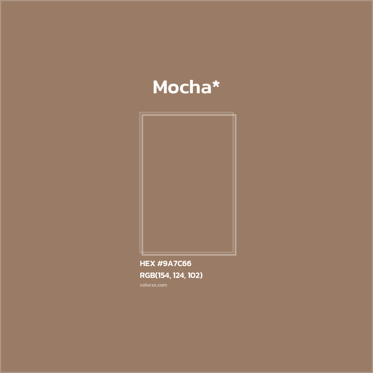 HEX #9A7C66 Color Name, Color Code, Palettes, Similar Paints, Images