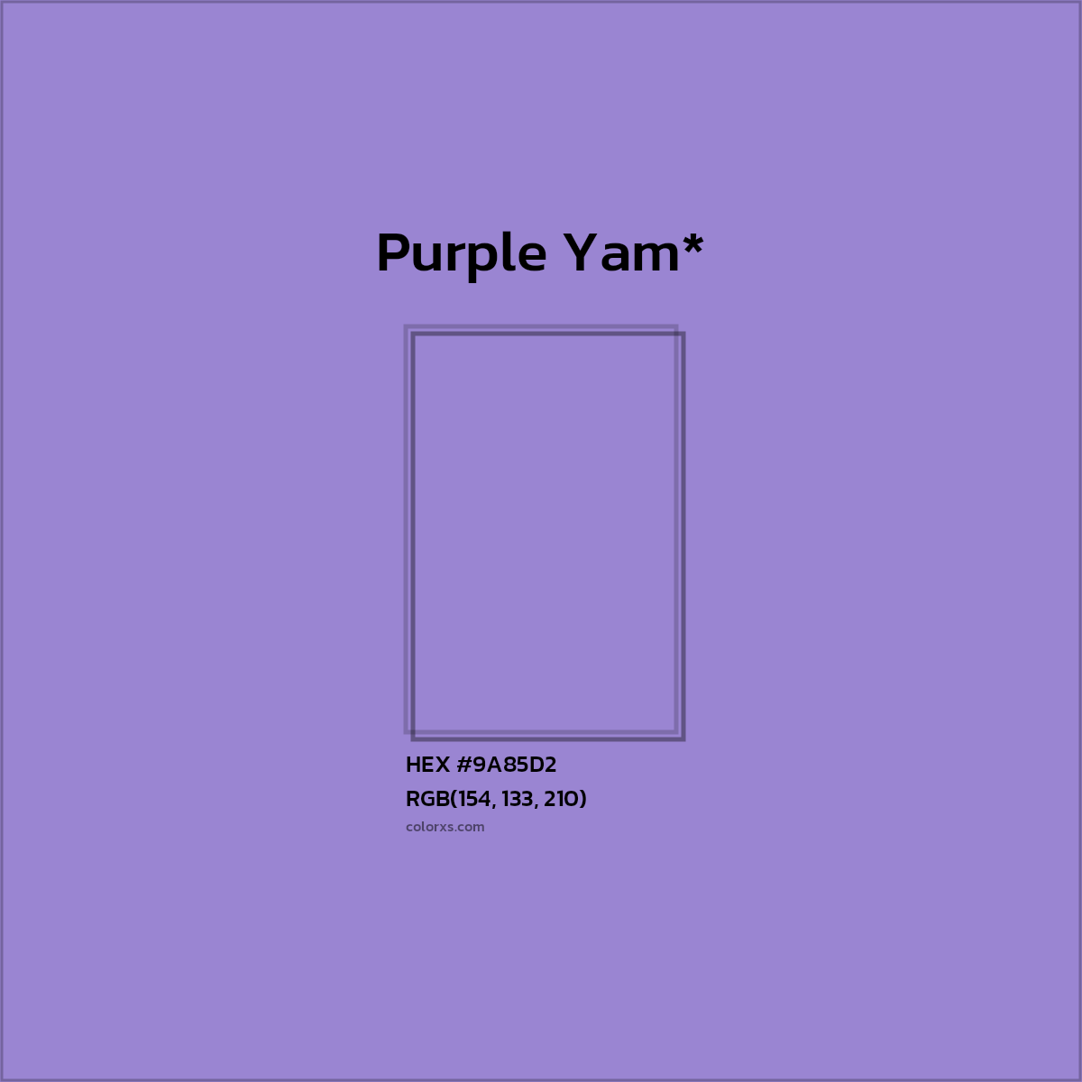 HEX #9A85D2 Color Name, Color Code, Palettes, Similar Paints, Images