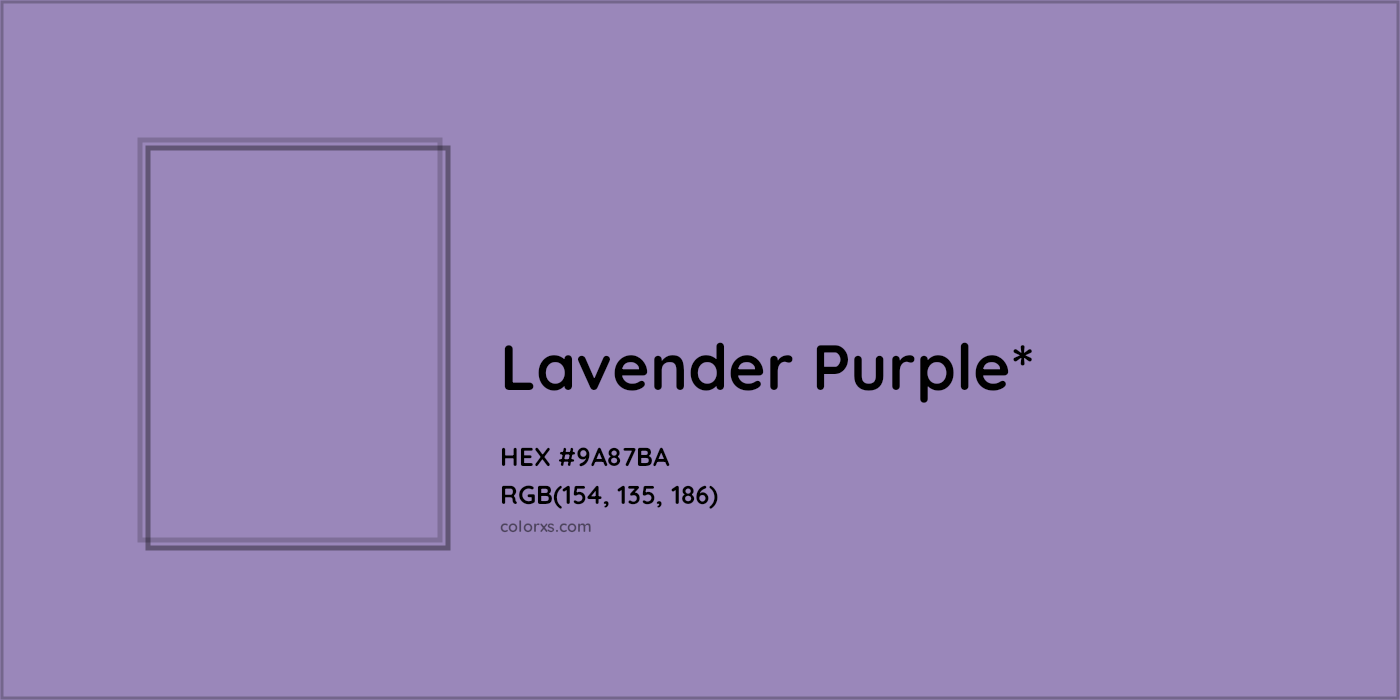 HEX #9A87BA Color Name, Color Code, Palettes, Similar Paints, Images