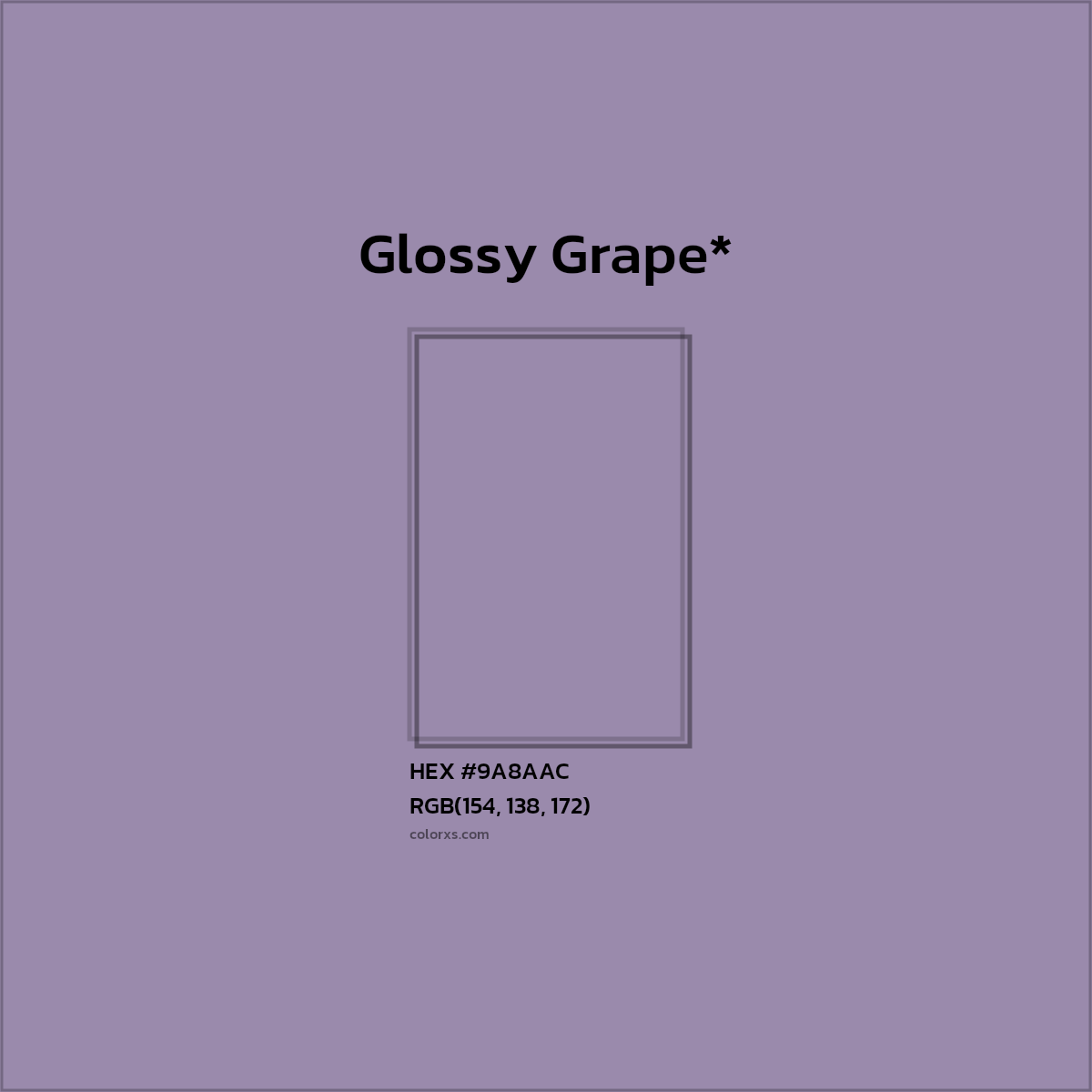HEX #9A8AAC Color Name, Color Code, Palettes, Similar Paints, Images