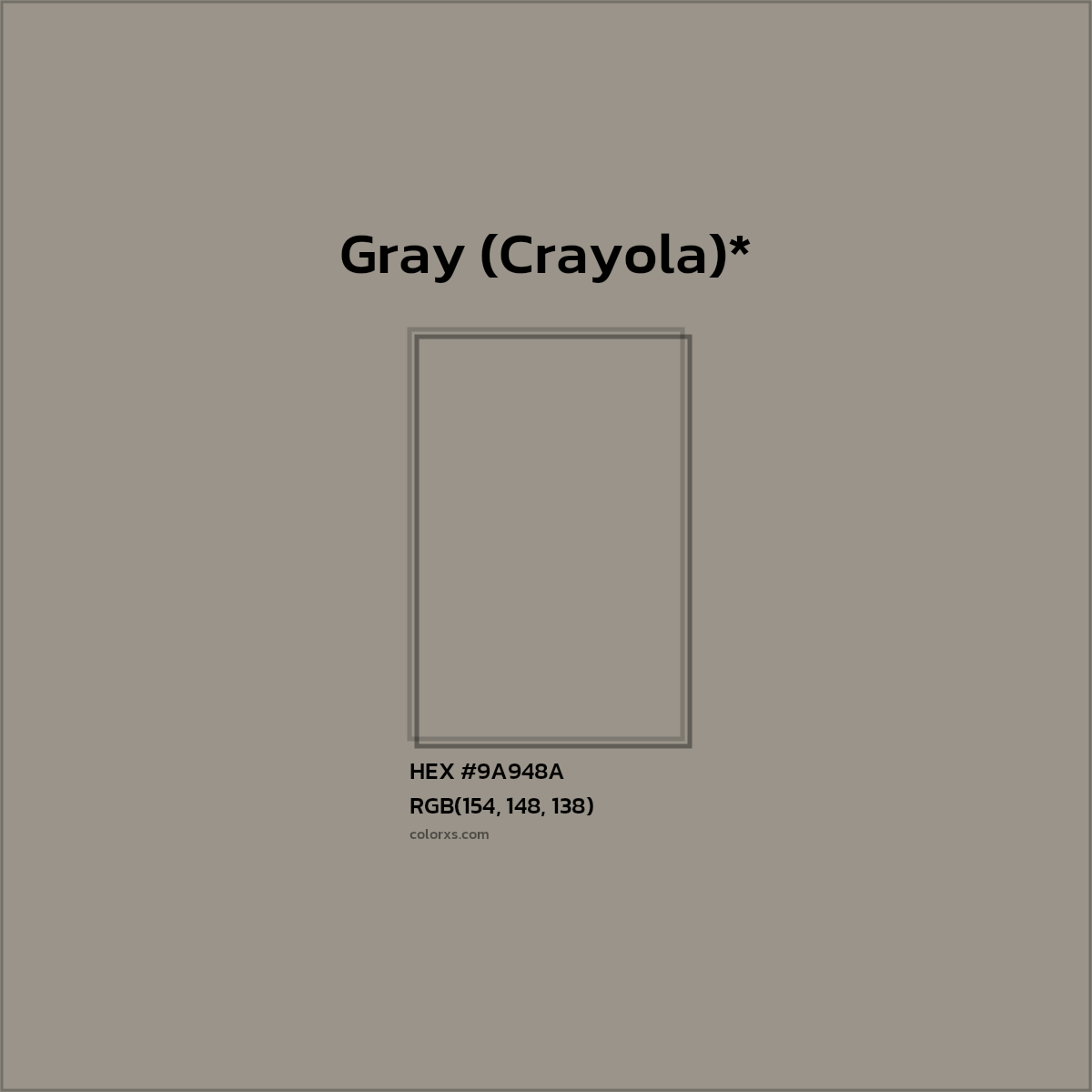 HEX #9A948A Color Name, Color Code, Palettes, Similar Paints, Images