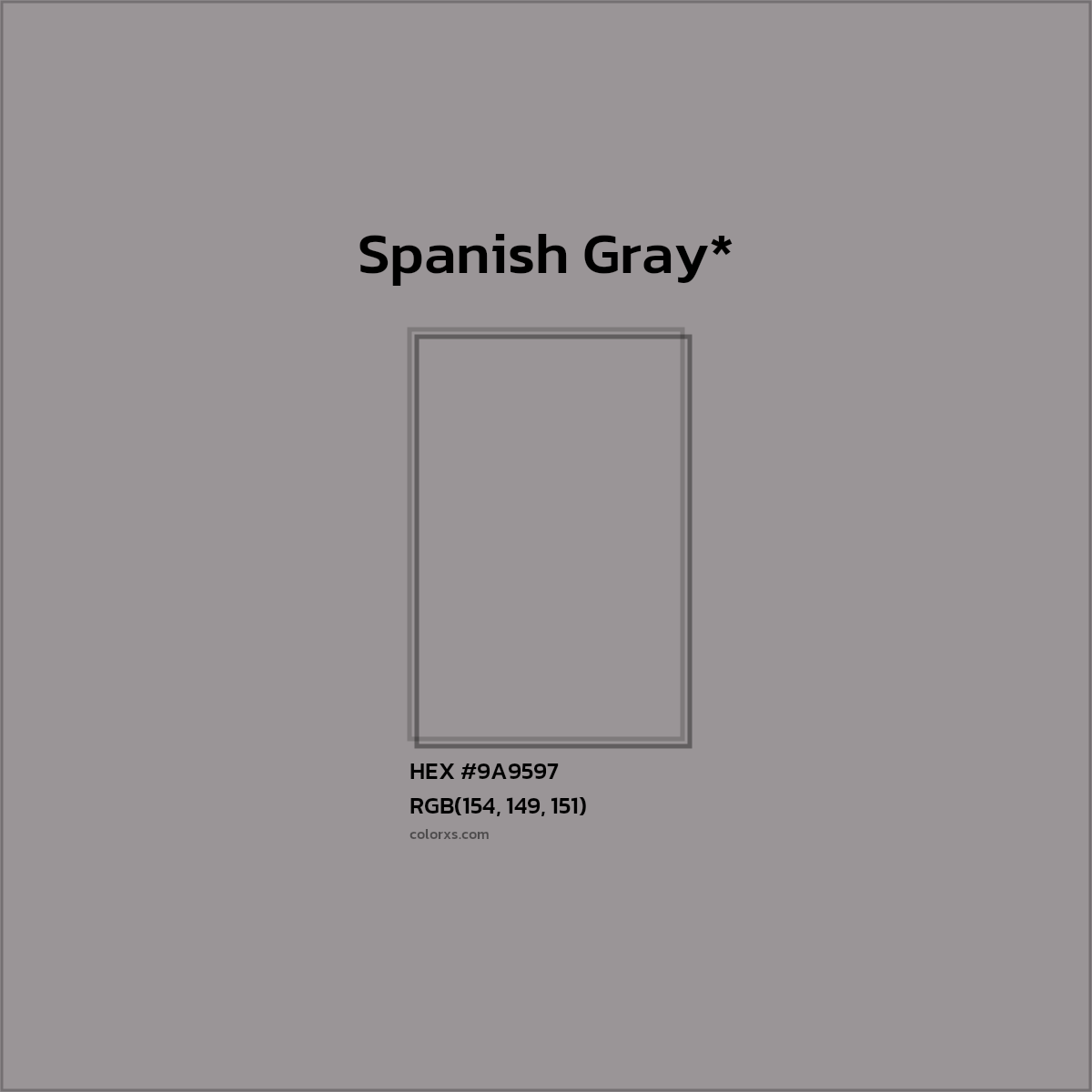 HEX #9A9597 Color Name, Color Code, Palettes, Similar Paints, Images