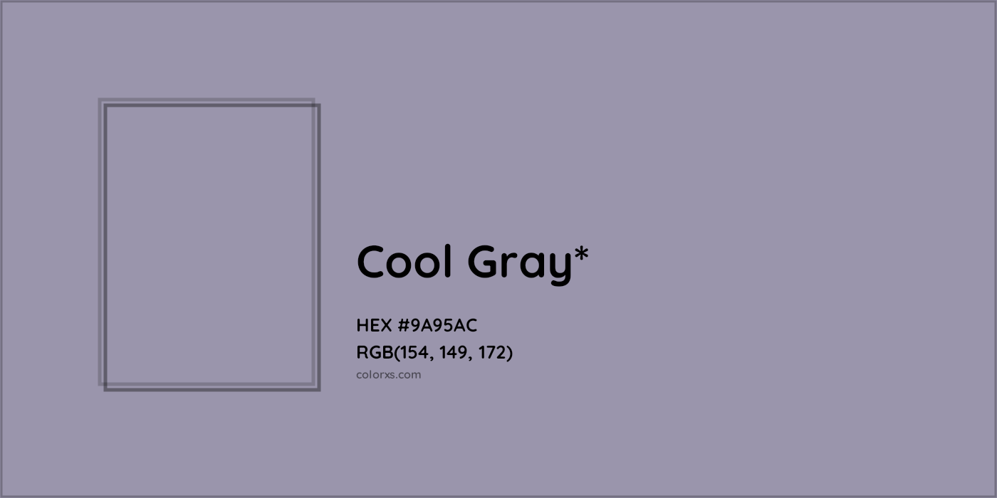 HEX #9A95AC Color Name, Color Code, Palettes, Similar Paints, Images
